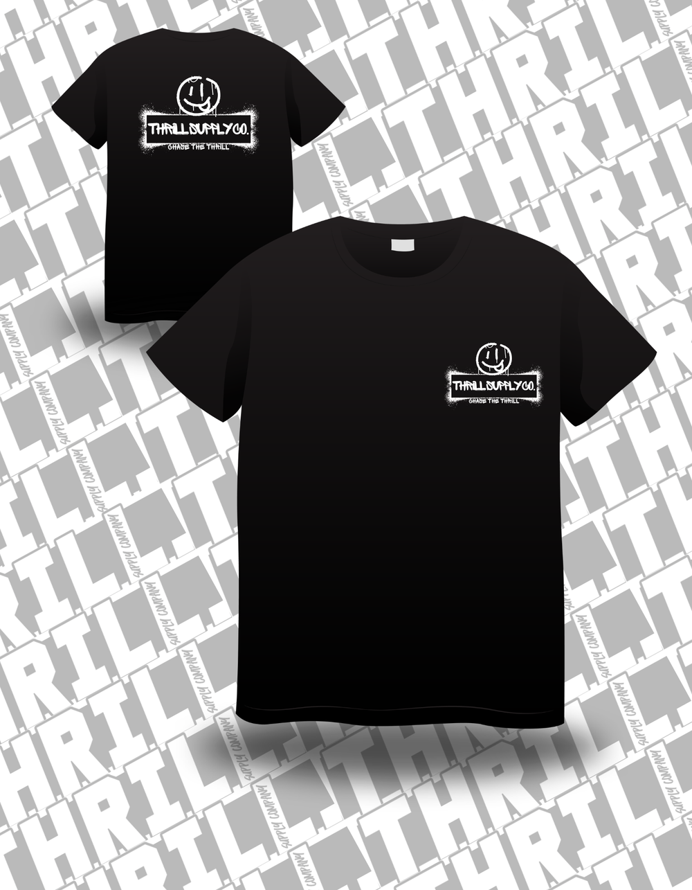 Thrill Supply Graffiti Coal Block Tee