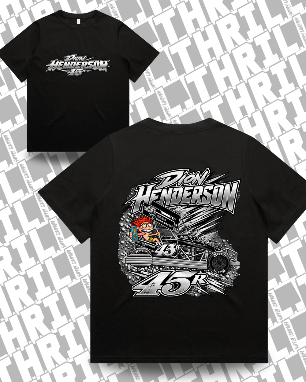 45r DHM Black Women’s Heavy Tee 4080 Front & Back