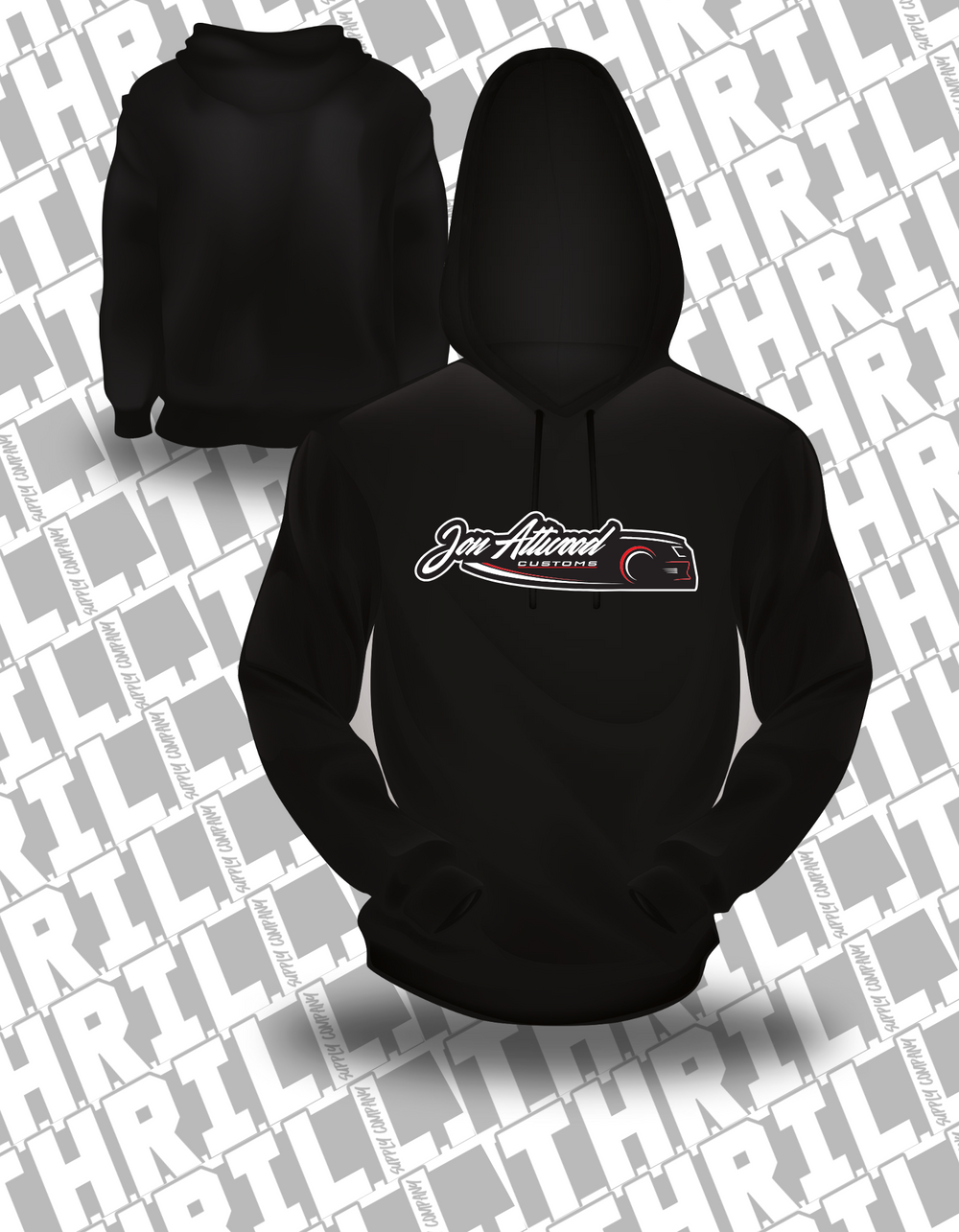 Jon Attwood Customs Hoodie - Front print 1