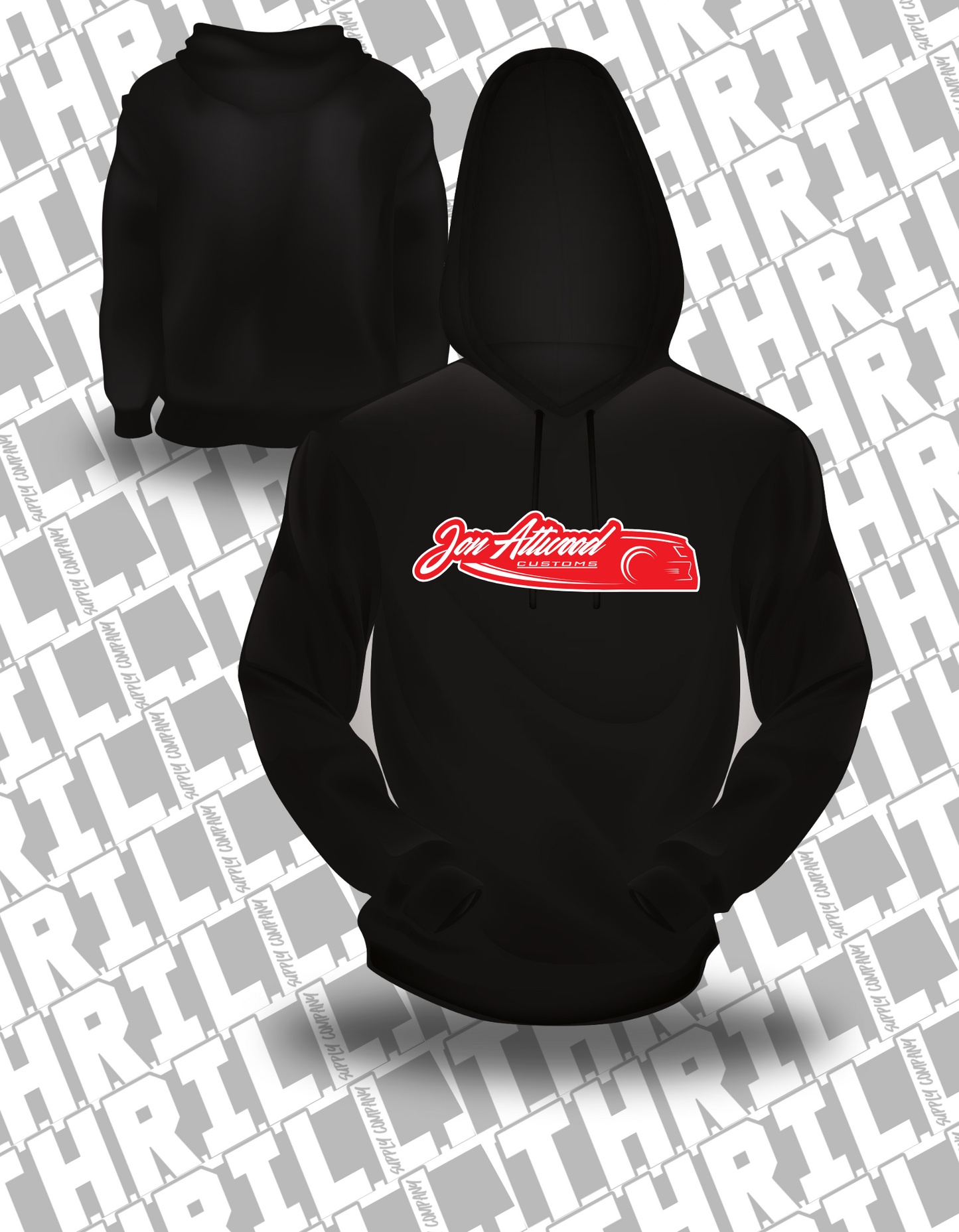 Jon Attwood Customs Hoodie - Front print 3