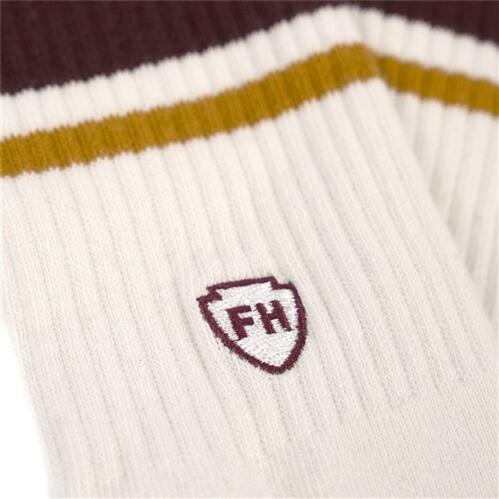 Venice Sock - Cream/Burgundy