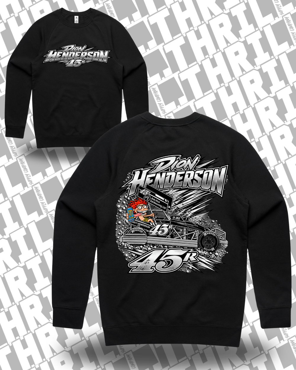 45r DHM Black Supply Crew 5100 Front & Back