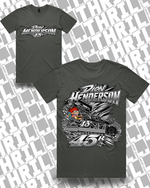 45r DHM Charcoal Staple Tee 5001 Front & Back