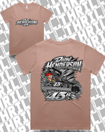 45r DHM Hazy Pink Women’s Classic Tee 4026 Front & Back