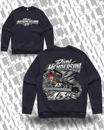 45r DHM Ink Blue Relax Crew 5160 Front & Back