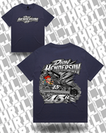 45r DHM Midnight Blue Heavy Tee 5080 Front & Back