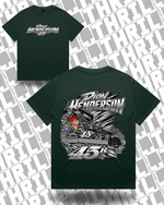 45r DHM Pine Green Heavy Tee 5080 Front & Back