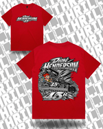 45r DHM Red Heavy Tee 5080 Front & Back