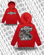 45r DHM Red Kids Supply Hood 3032 Front & Back