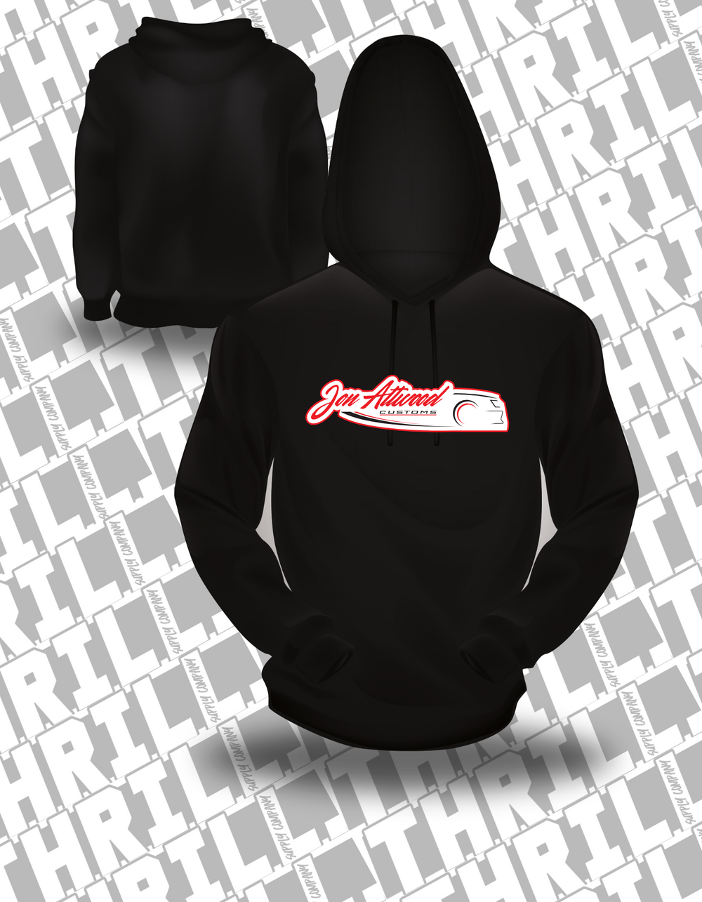 Jon Attwood Customs Hoodie - Front print 2
