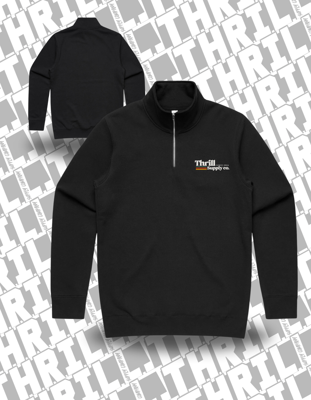 Thrill Supply Retro Racer Quarter zip