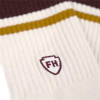 Venice Sock - Cream/Burgundy