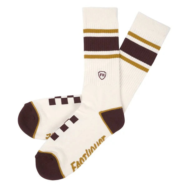 Venice Sock - Cream/Burgundy